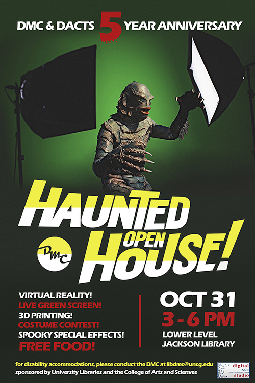 flyer with text reading Haunted Open House