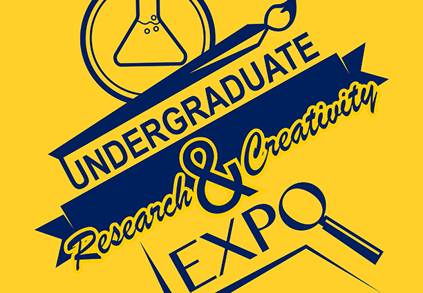 logo with text reading undergraduate research and creativity expo