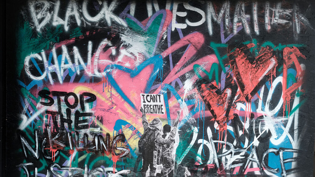 Image of BLM graffiti art