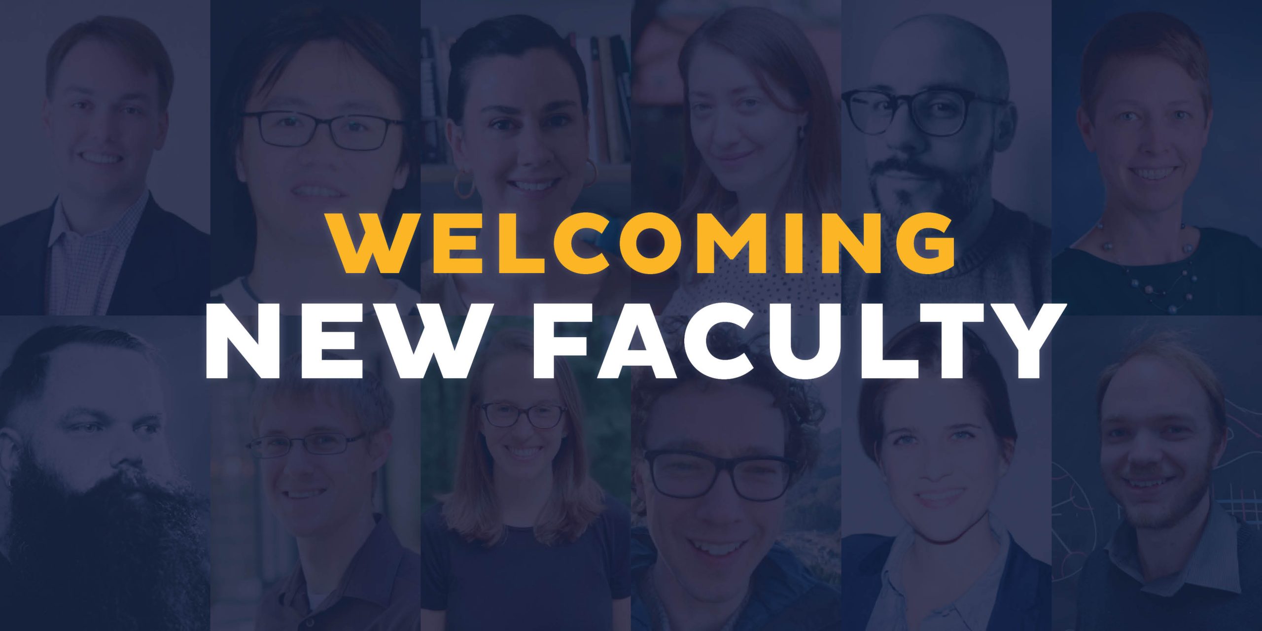 Image of text saying Welcoming new Faculty