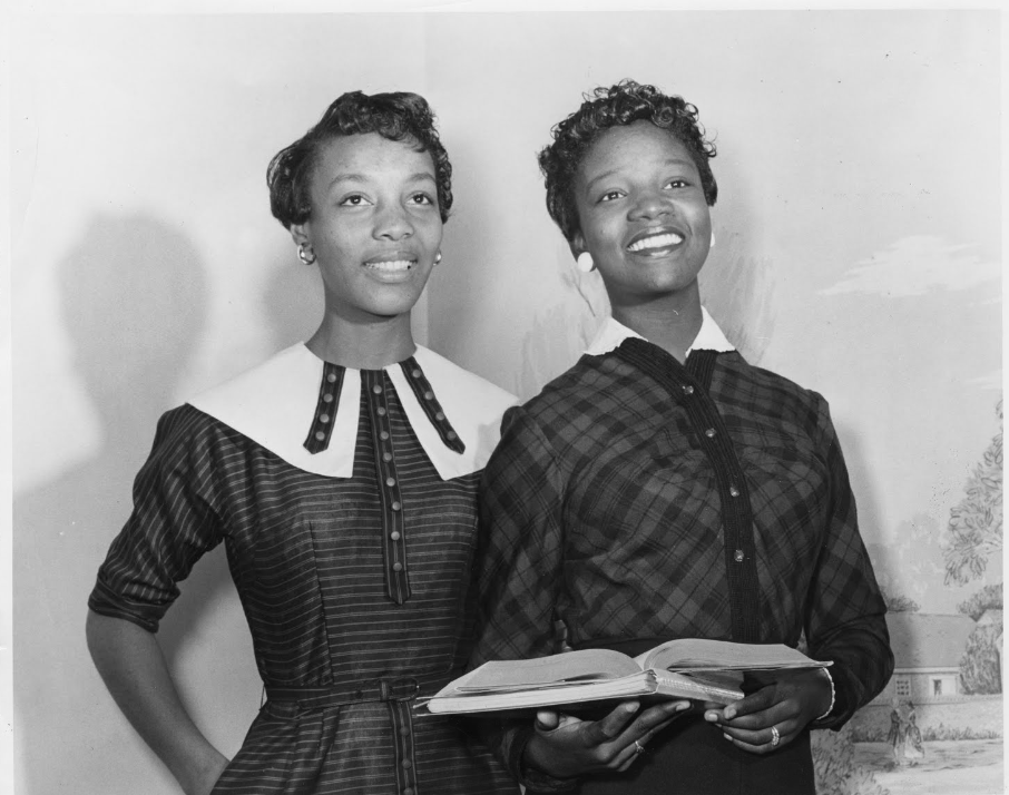Archival photo of two african american women