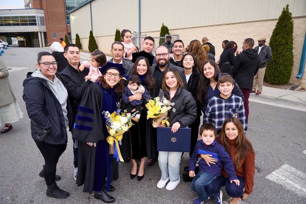 Gaby and family at graduation