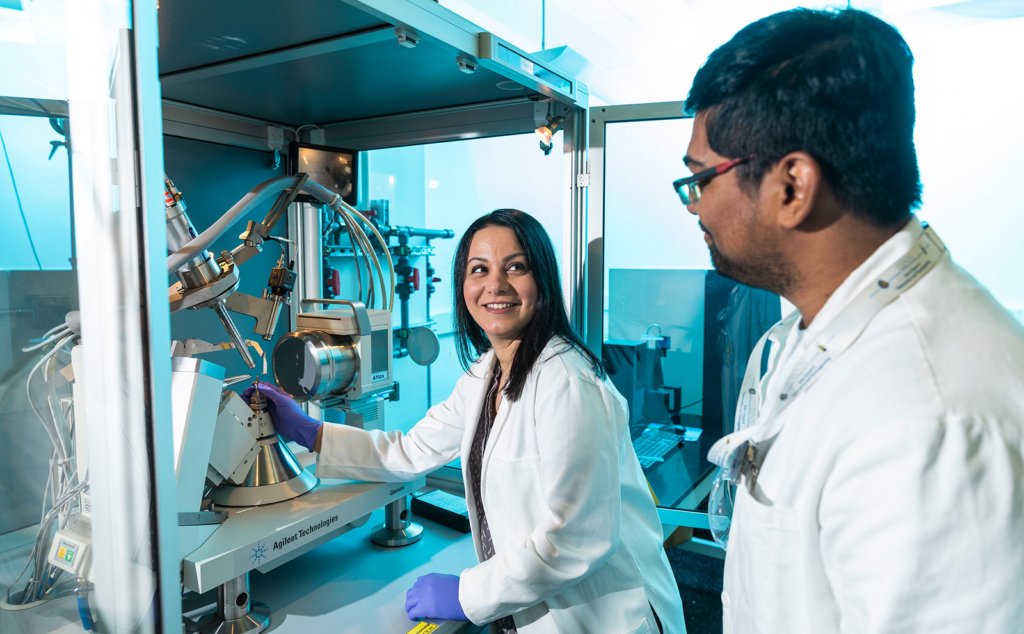 Dr. Shabnam Hematian (left) of UNCG’s Department of Chemistry and Biochemistry was awarded a prestigious LEAPS grant from the National Science Foundation. Learn more about her research.