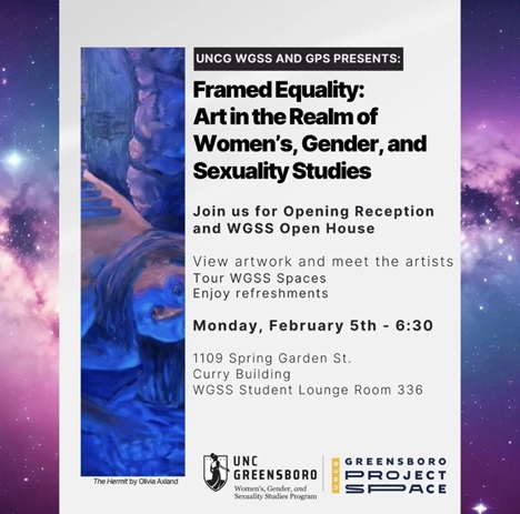 WGSS Art Exhibition Flyer and Event Details.