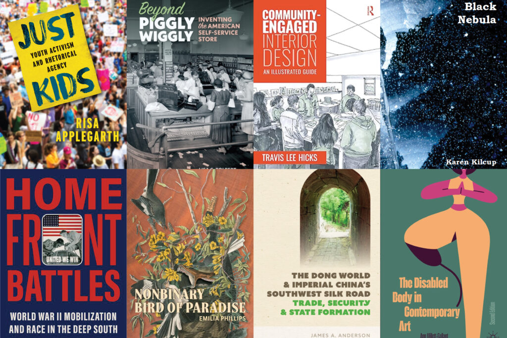 Collage of book covers published by CAS professors