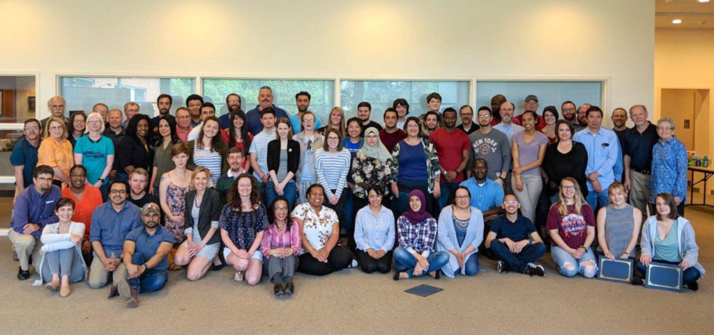 Group photo of faculty, students, and staff in the Chemistry and Biochemistry Department