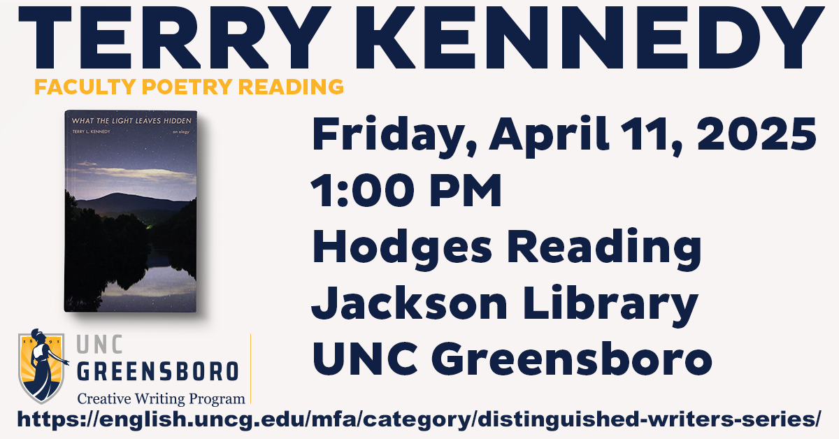 Event flyer for the "Terry Kennedy" Reading Event