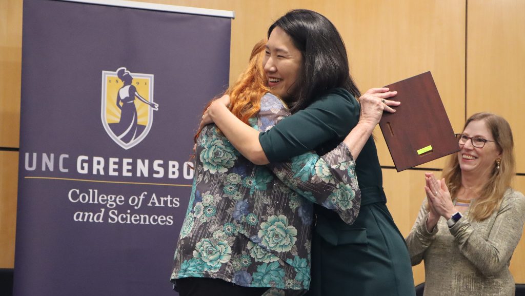 faculty and staff at end of year celebration