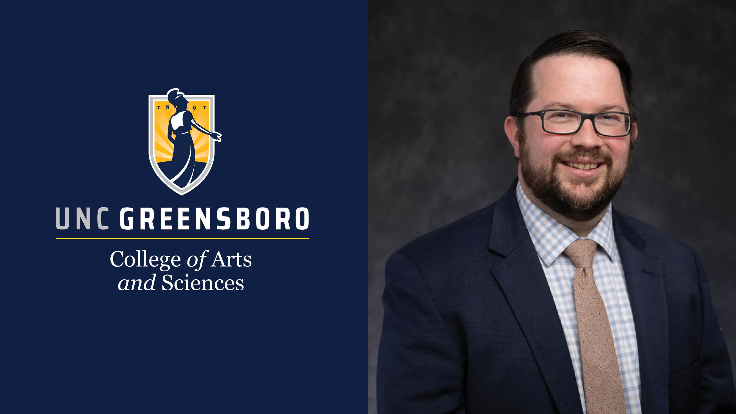 Michael Watson Headshot with College of Arts & Sciences Logo