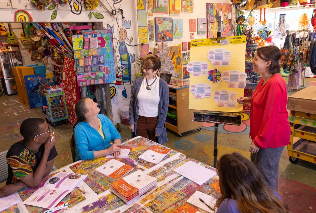 Dr. Lynn Harter leading a workshop in Ohio