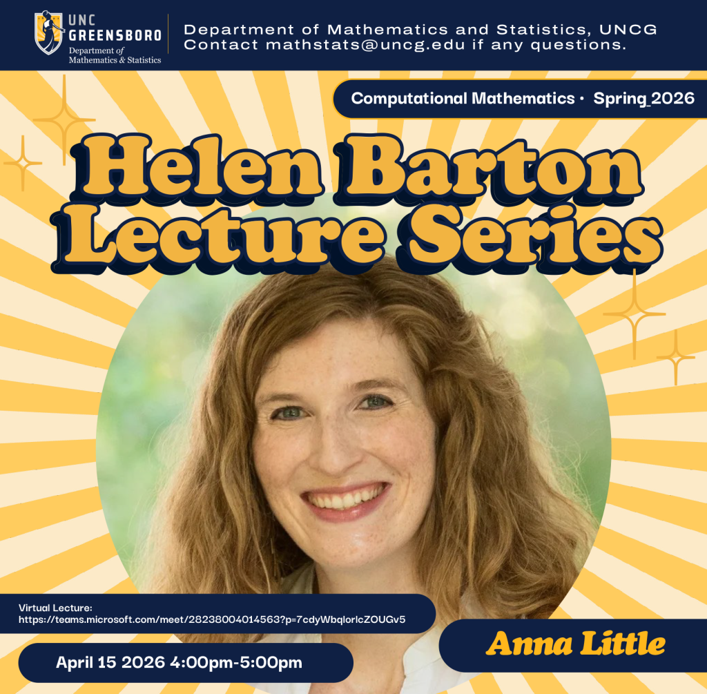 Anna Little for the April 15, 2026 Lecture