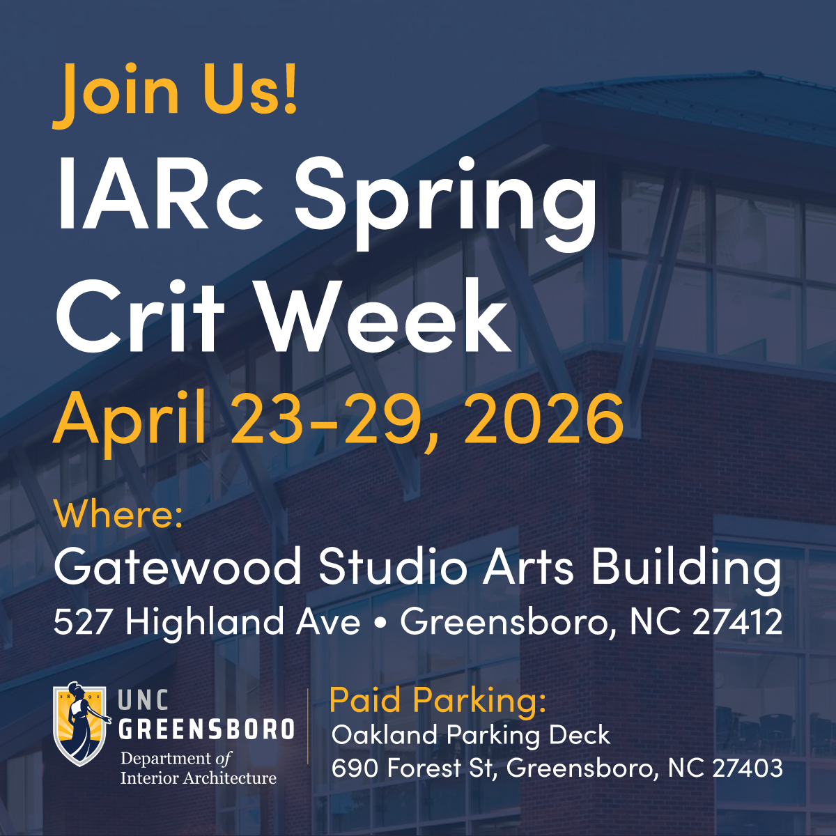 promo for Spring 2026 IARc Crit Week