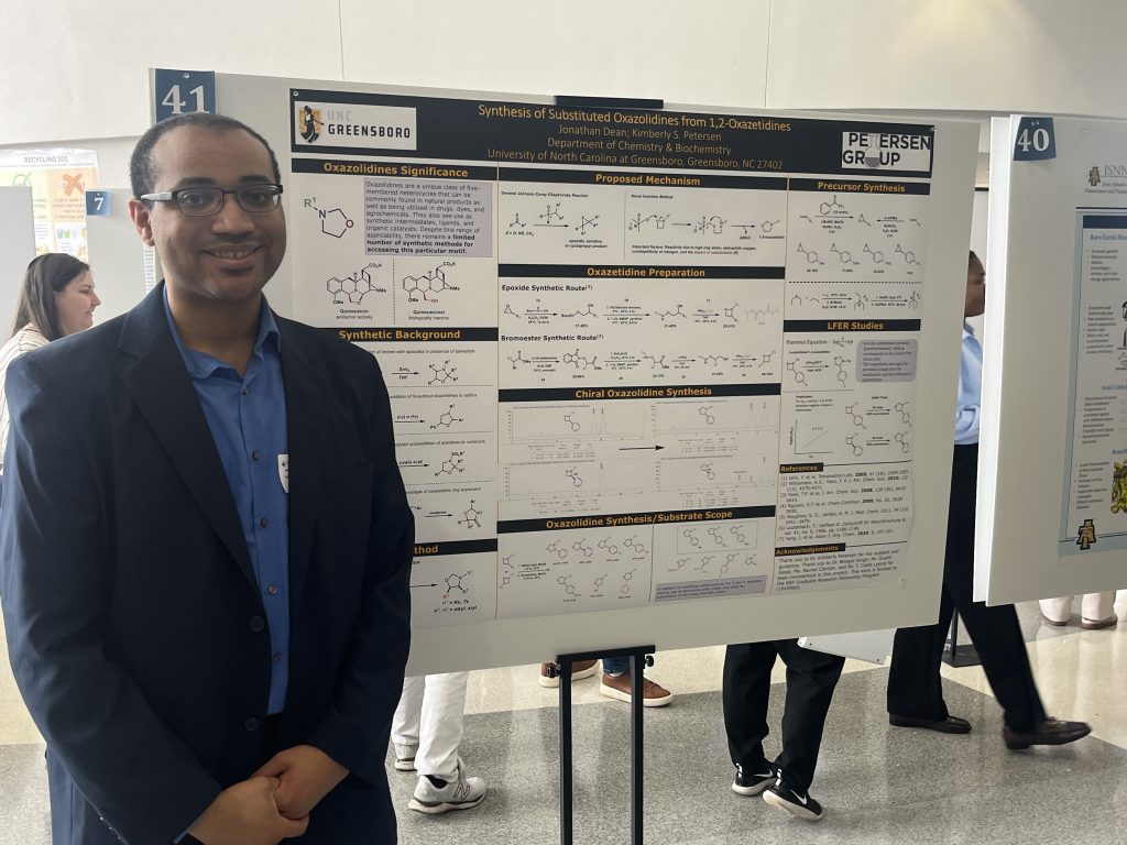 Jonathan Dean, PhD Chemistry student presenting at the JSNN