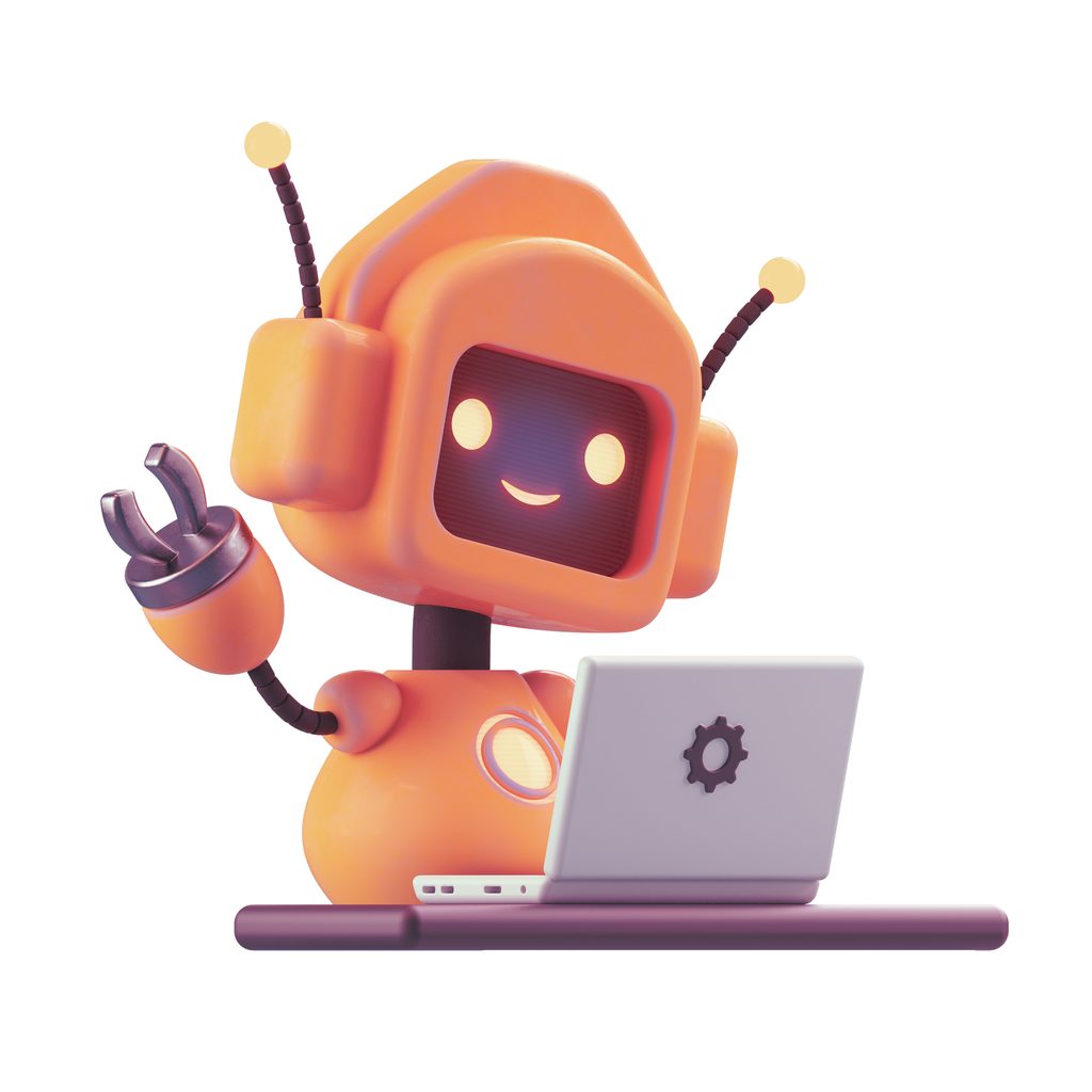 cute robot illustration