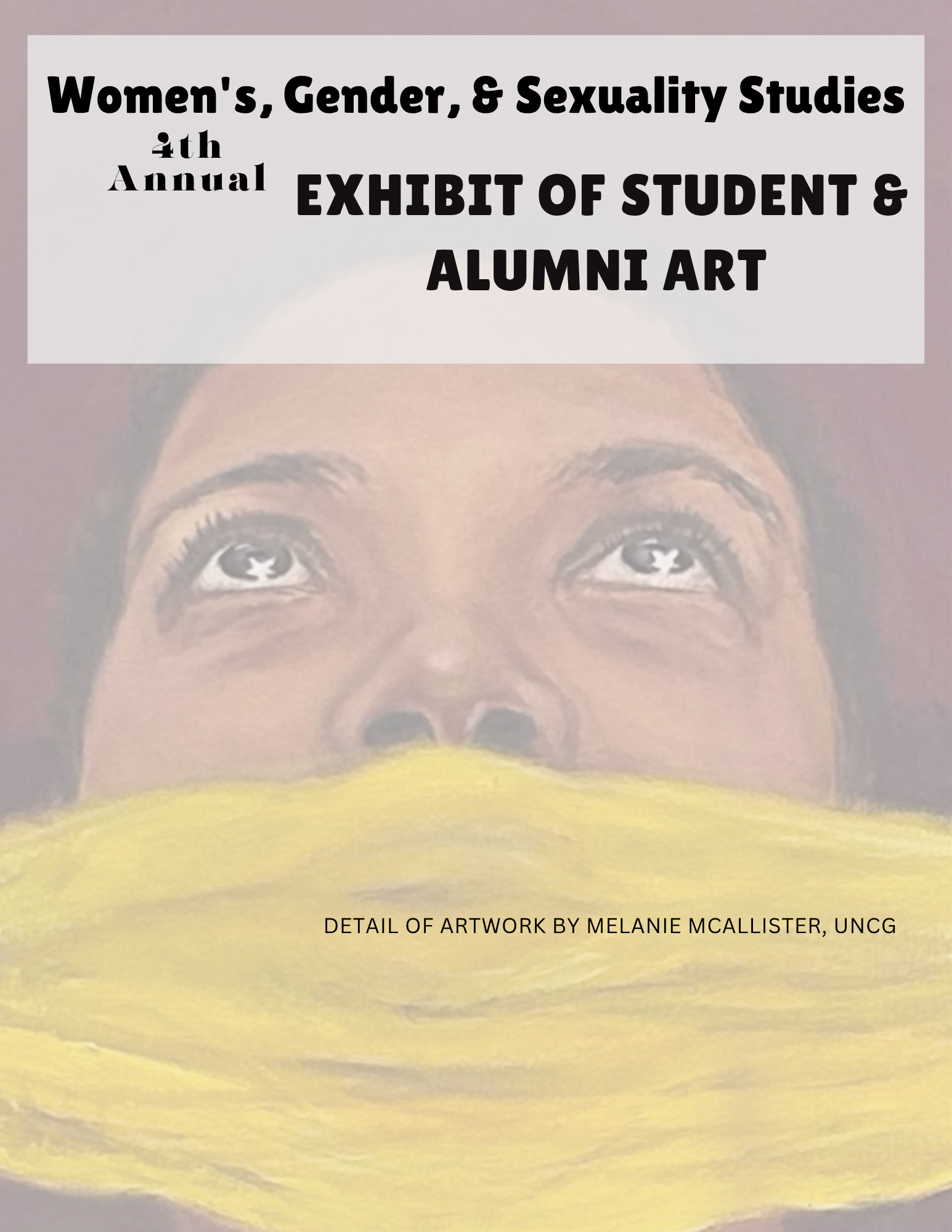 Poster for WGSS Art Exhibit Opening Reception and Program Open House Event