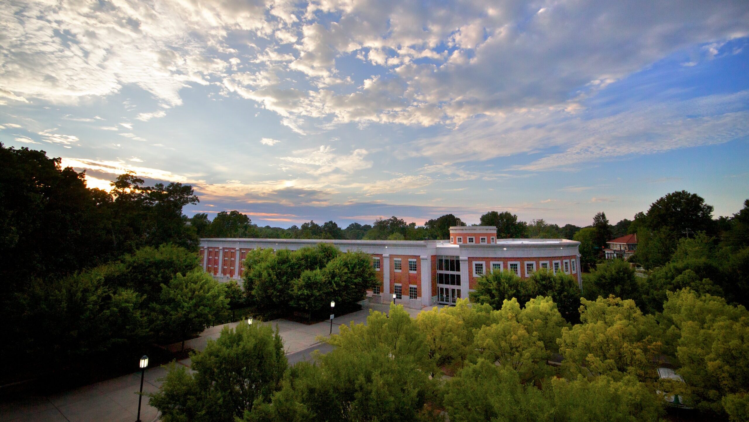 the School of Music building at UNCG.